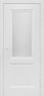 Межкомнатная дверь эмаль Шелли белая с матовым стеклом