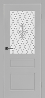 Межкомнатная дверь эмаль Честер серая