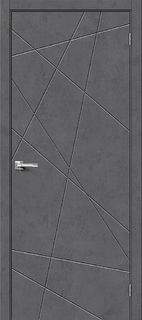 Межкомнатная дверь экошпон Граффити-5.Д Slate Art бетон темный
