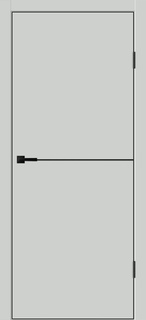 Межкомнатная дверь emalux Galant H1 доломит кромка черная с 4-х сторон ABS 2мм